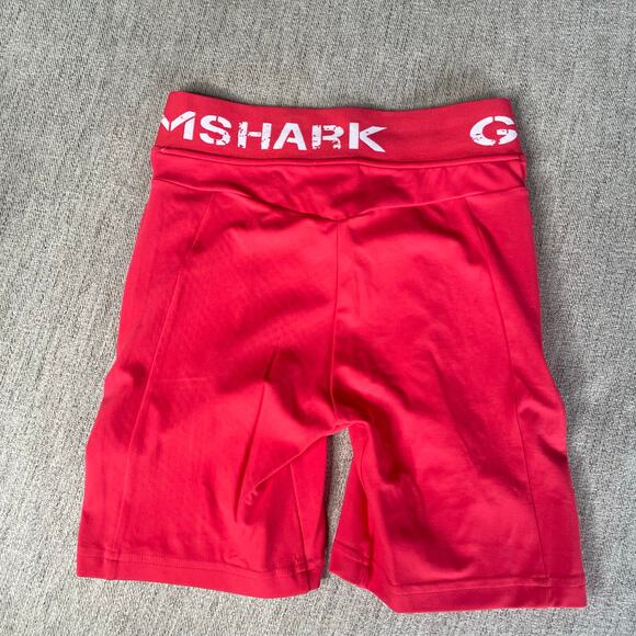 GYMSHARK Pink Elastic Wasit Shorts High Waist Extra Small XS Workout Gym - Picture 1 of 3